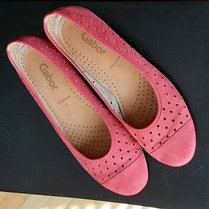 Gabor Ballet Flats, Red, size US 7.5/UK 5